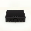 Front view of a used JDS Labs Atom Headphone Amplifier in a black finish