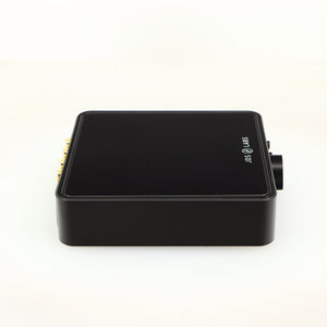 Left side view of a used JDS Labs Atom Headphone Amplifier in a black finish