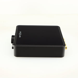 Left side view of a used JDS Labs Atom Headphone Amplifier in a black finish