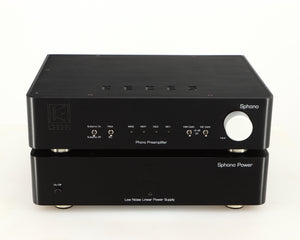 Front view of a used Keces Sphono Phonostage in a black finish