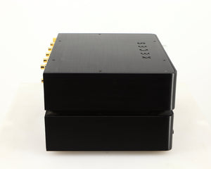 Left side view of a used Keces Sphono Phonostage in a black finish