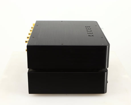 Left side view of a used Keces Sphono Phonostage in a black finish