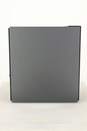 Side view of a used KEF Coda W Active Standmount Speaker in Dark Titanium finish