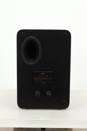Rear view of a used KEF LS50 Black Edition Standmount Speaker