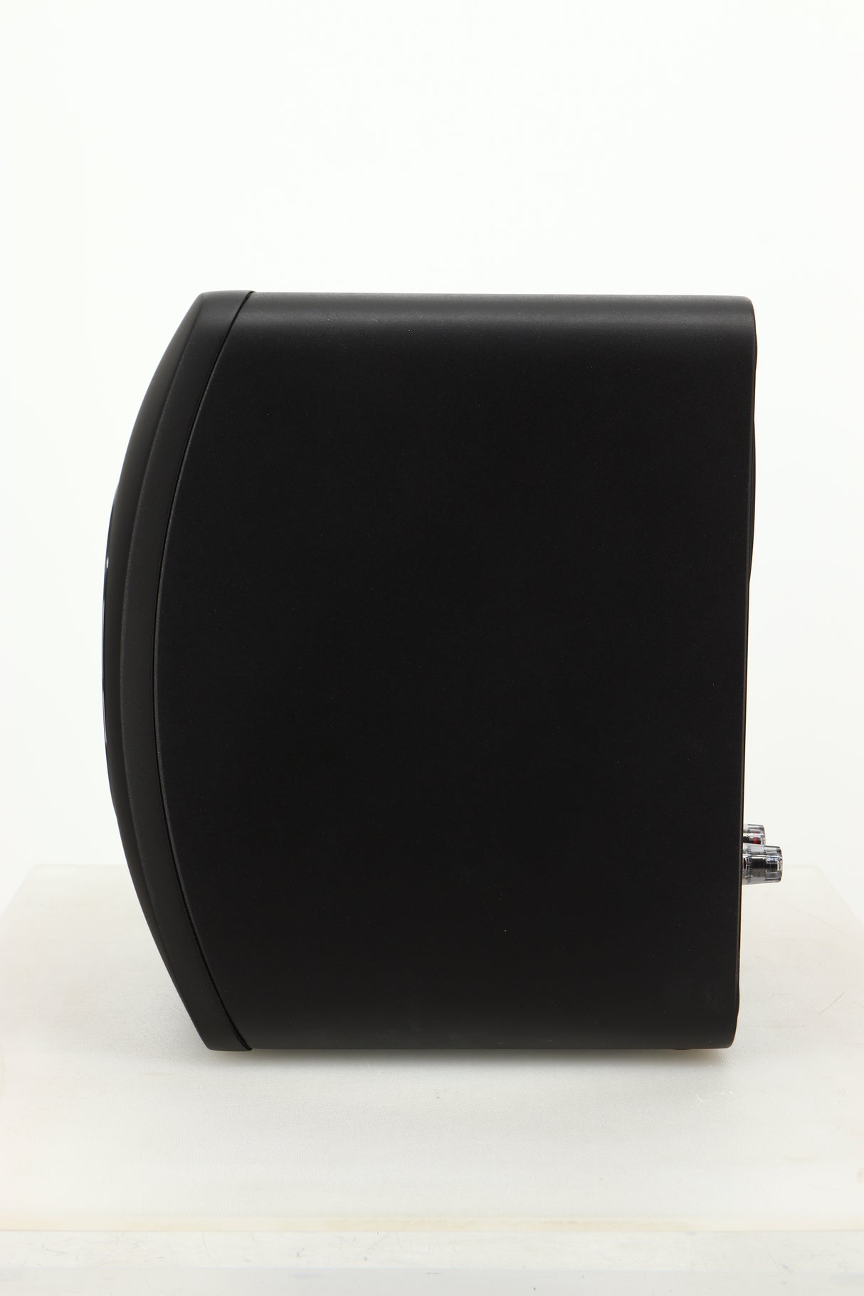 Side view of a used KEF LS50 Black Edition Standmount Speaker