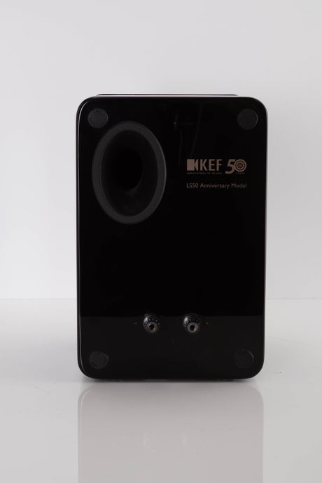 Rear view of a used KEF LS50 Standmount Speaker in Gloss Black