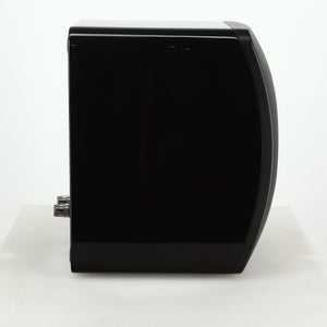 Left side view of a used KEF LS50 Standmount Speaker in a black gloss finish