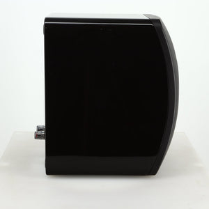 Left side view of a used KEF LS50 Standmount Speaker in a black gloss finish