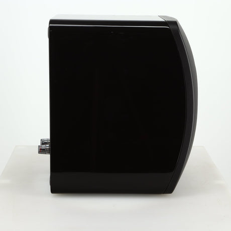 Left side view of a used KEF LS50 Standmount Speaker in a black gloss finish