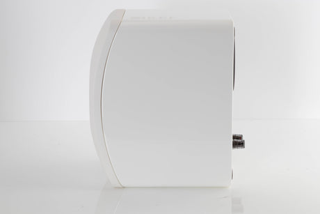Right side view of a used KEF LS50 Standmount Speaker in a White finish
