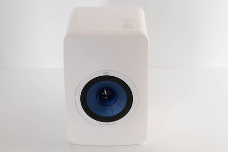 Top of a used KEF LS50 Standmount Speaker in a White finish