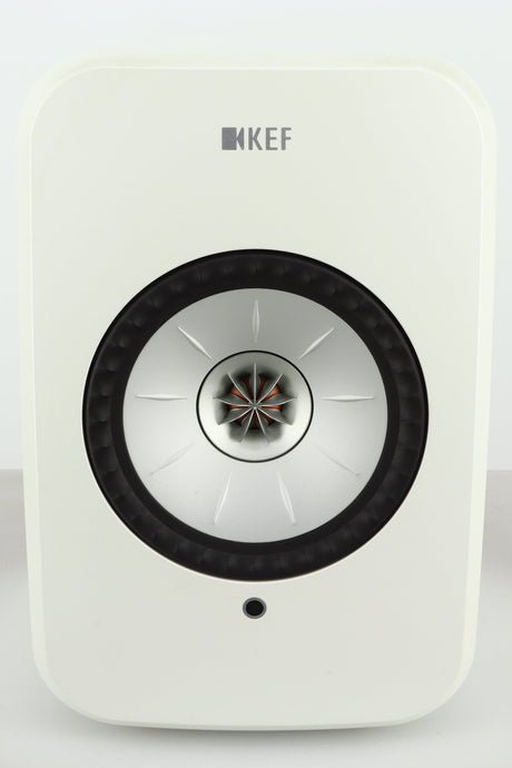 Close up of a KEF LSX Standmount Speaker showing it up close