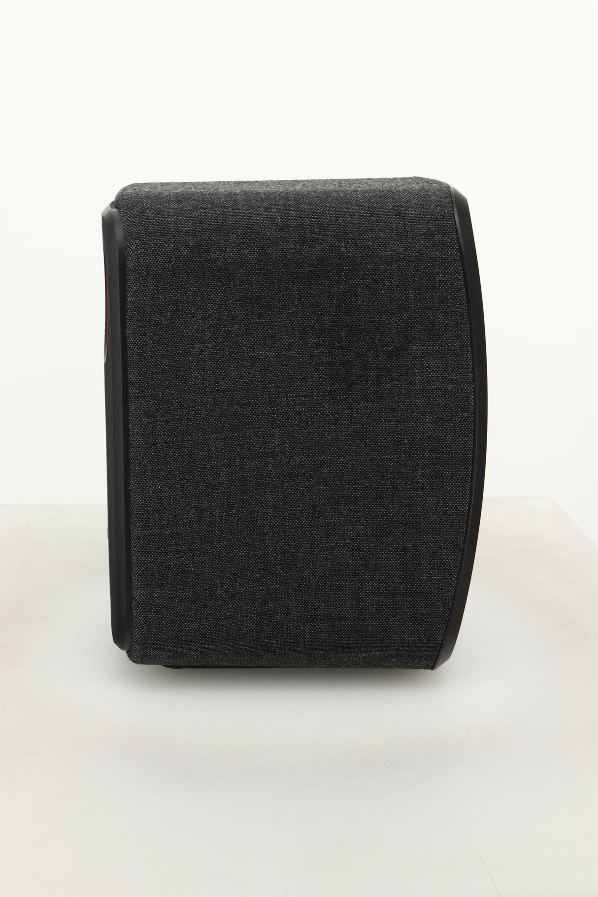 Side view of a KEF LSX Wireless Standmount Speaker in Black finish