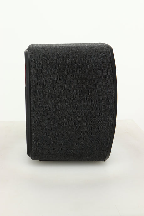 Side view of a KEF LSX Wireless Standmount Speaker in Black finish