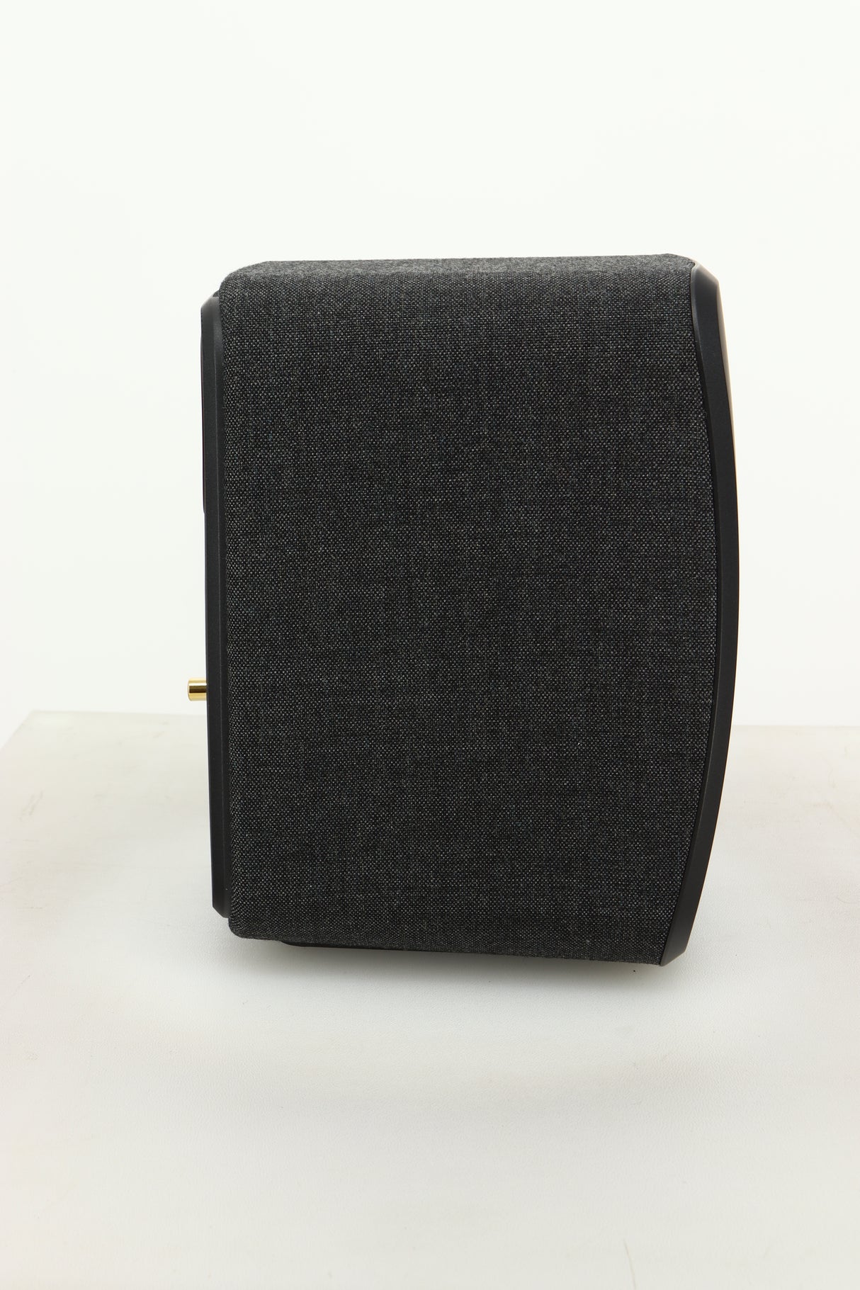 Side view of a KEF LSX Wireless Standmount Speaker in Black finish