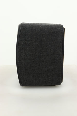 Side view of a KEF LSX Wireless Standmount Speaker in Black finish