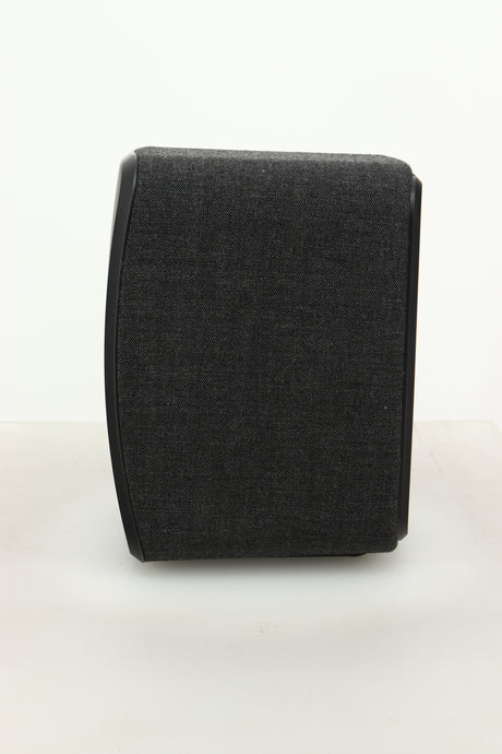 Side view of a KEF LSX Wireless Standmount Speaker in Black finish