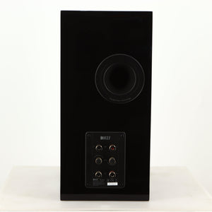 Rear of a used KEF R3 Meta Standmount Speaker in a black gloss finish