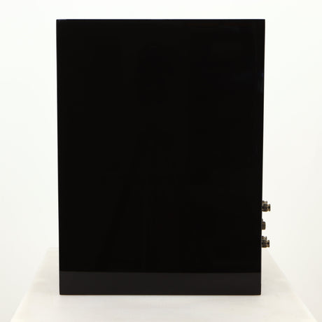 Right side of a used KEF R3 Meta Standmount Speaker in a black gloss finish