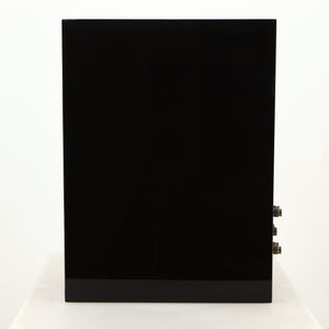 Right side view of a used KEF R3 Meta Standmount Speaker in a black gloss finish