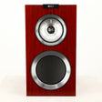 Front view of a used KEF R300 Standmount Speaker in a rosewood finish