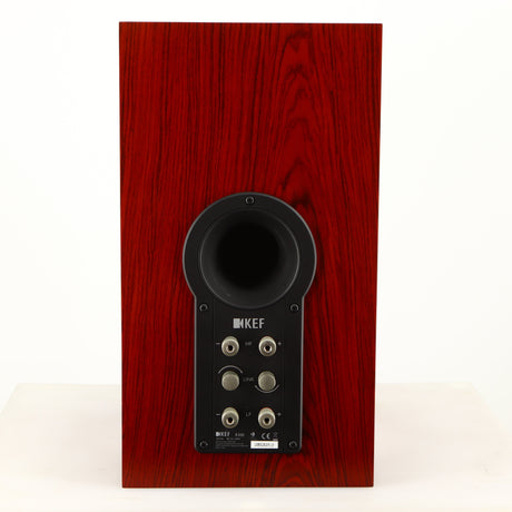 Rear view of a used KEF R300 Standmount Speaker in a rosewood finish