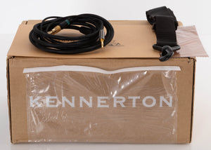 Box for used Kennerton Vali MK2 Open Back Headphones showing Manual, Cleaning Cloth, Headphone Cable and Strap