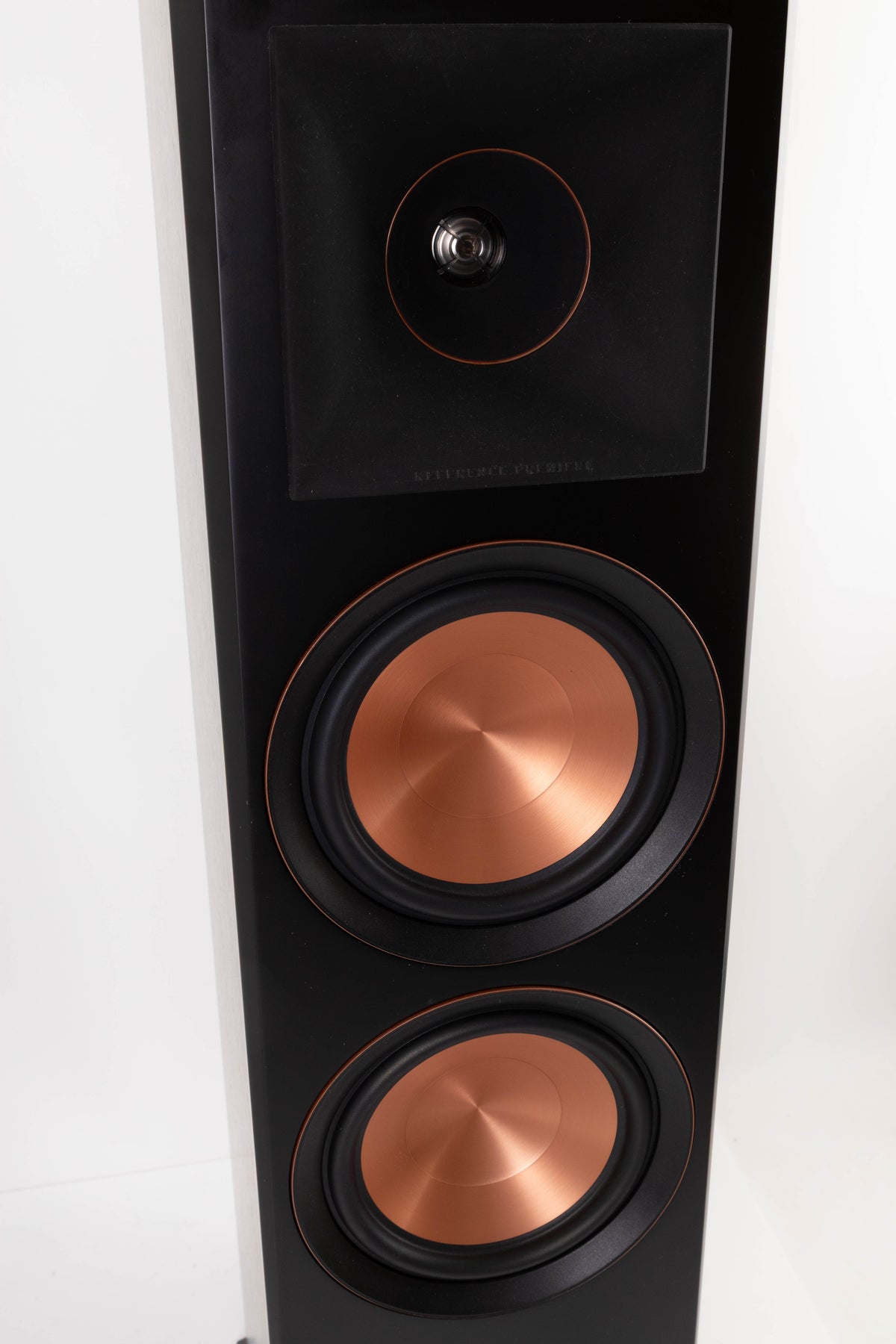 Close up view of a used Klipsch RP-6000F Floorstanding Speaker in Ebony