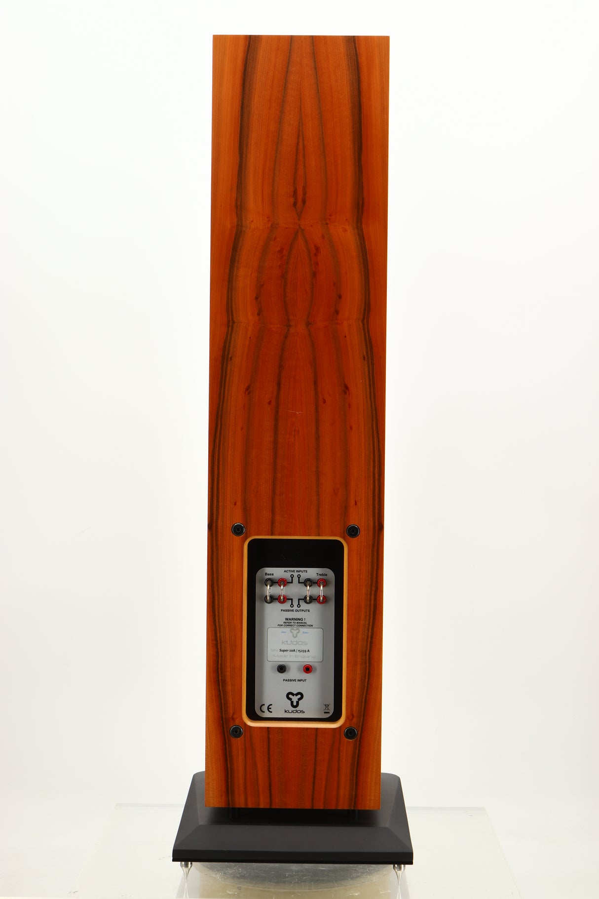 Rear view of a used Kudos Super 20A Floorstanding Speaker in Tineo finish