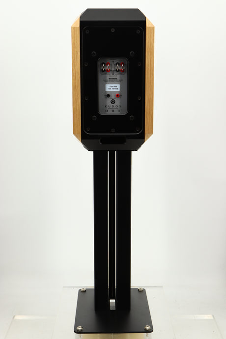 Rear view of a used Kudos Titan 505 Standmount Speaker in Oak finish