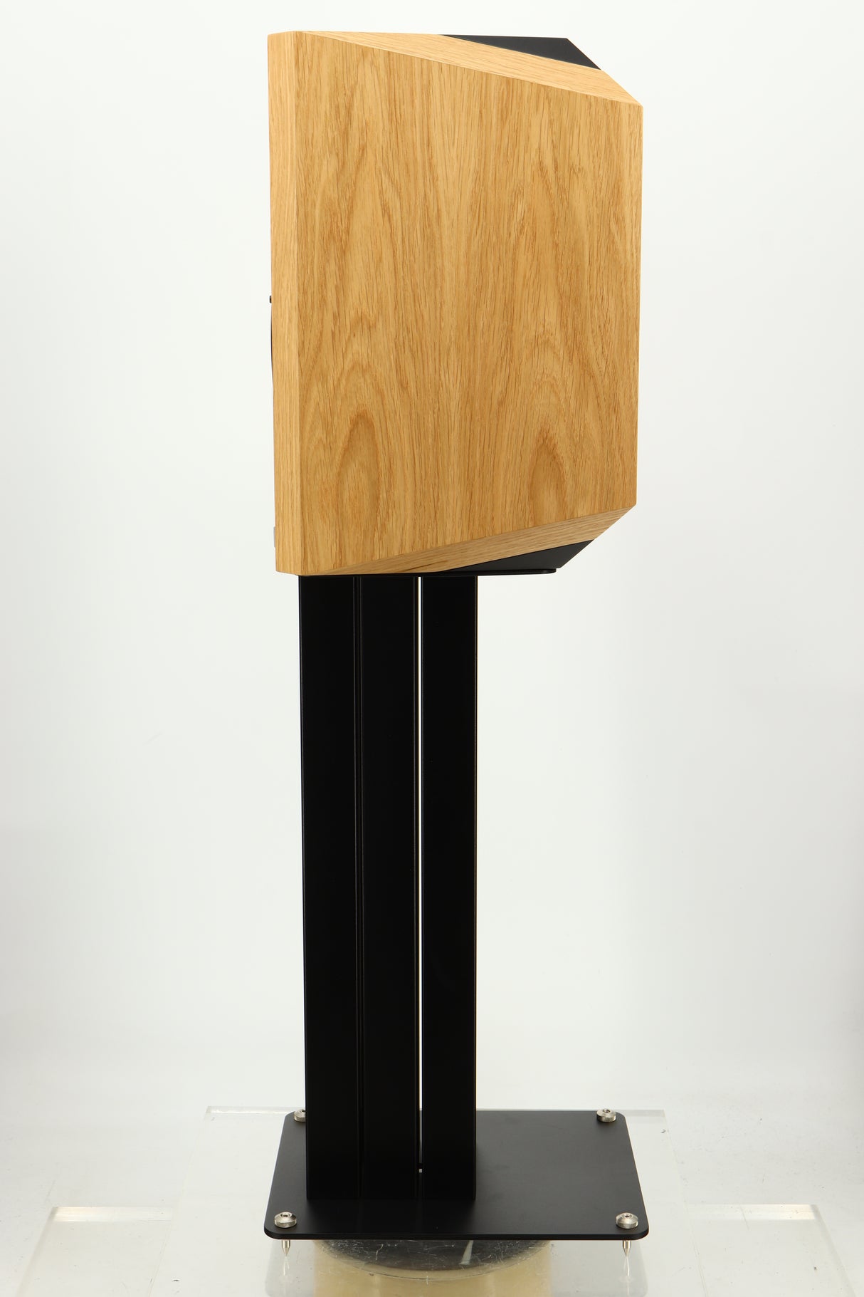 Side view of a used Kudos Titan 505 Standmount Speaker in Oak finish