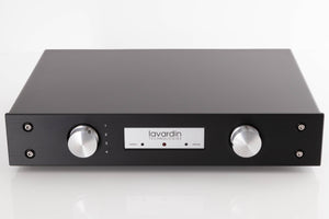 Front view of a used Lavardin ISX Integrated Amplifier W/ Remote in a Black finish