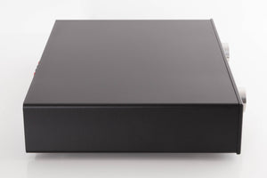 Left side view of a used Lavardin ISX Integrated Amplifier W/ Remote in a Black finish