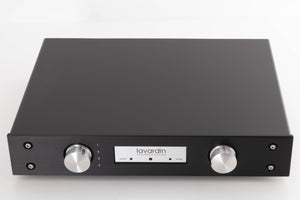 Top of a used Lavardin ISX Integrated Amplifier W/ Remote in a Black finish
