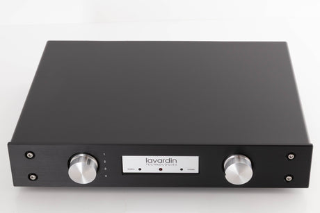 Top of a used Lavardin ISX Integrated Amplifier W/ Remote in a Black finish