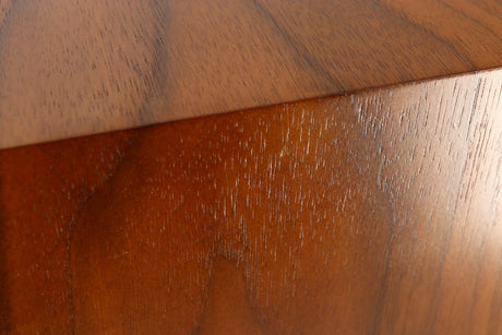 Close up view of a used Leak CDT CD Transport in Walnut finish