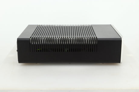 Side view of a used Leema Acoustics Elements Integrated Amplifier in silver finish 