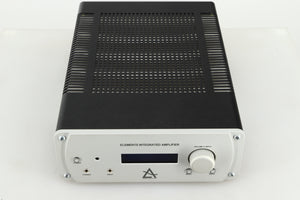 Top view of a used Leema Acoustics Elements Integrated Amplifier in silver finish 