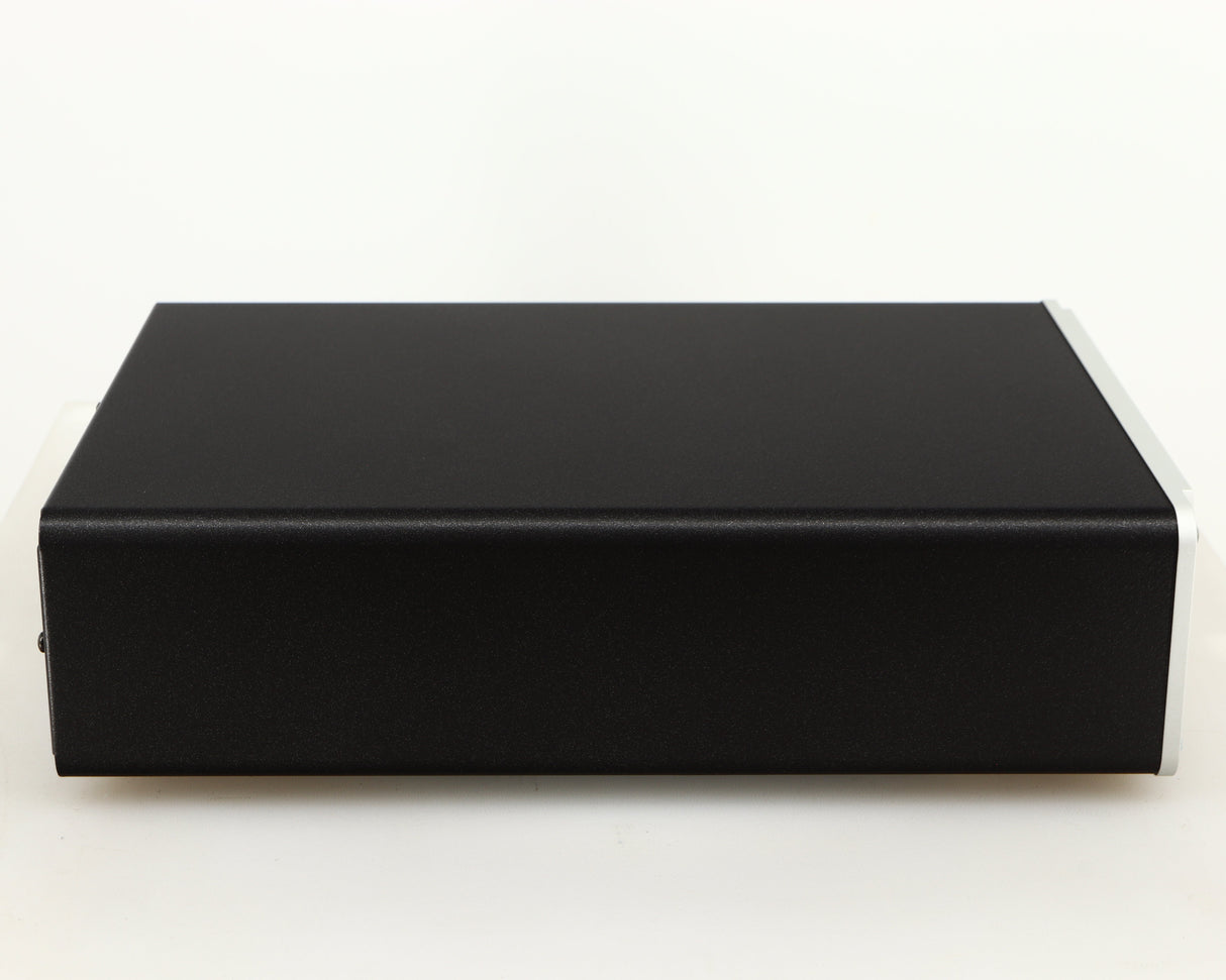 Left side view of a used Leema Acoustics Elements CD Player in a silver finish