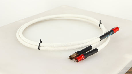 Front left angle of a used Leema Linx RCA-RCA Interconnect Cables 1.0m Pair
