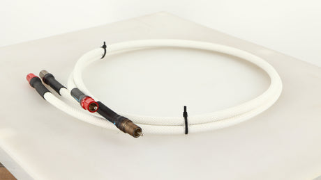 Front right angle of a used Leema Linx RCA-RCA Interconnect Cables 1.0m Pair