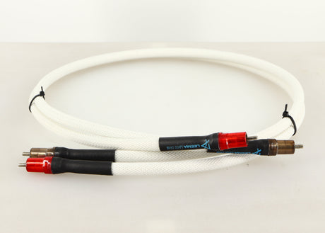 Front view of a used Leema Linx RCA-RCA Interconnect Cables 1.0m Pair