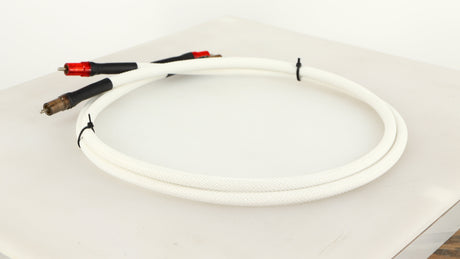 Rear right angle of a used Leema Linx RCA-RCA Interconnect Cables 1.0m Pair