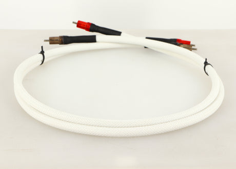 Rear view of a used Leema Linx RCA-RCA Interconnect Cables 1.0m Pair