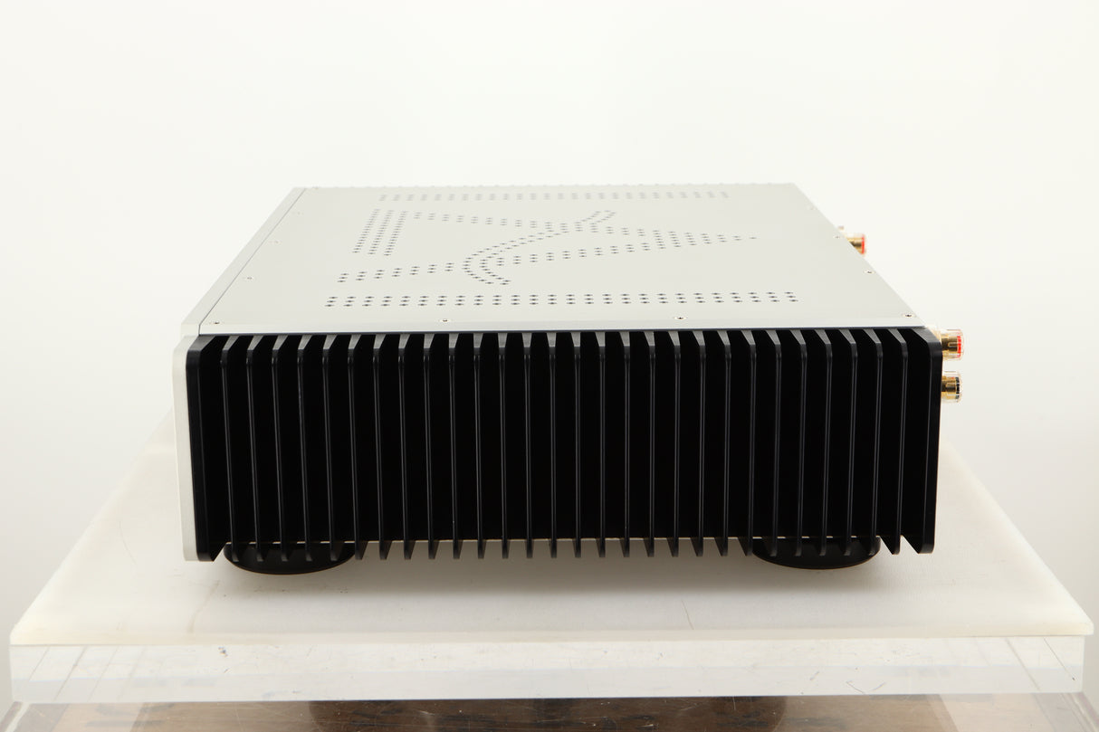 Side view of a used Leema Tucana II Integrated Amplifier in Silver finish