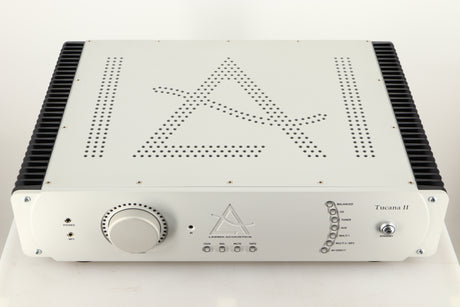 Top view of a used Leema Tucana II Integrated Amplifier in Silver finish