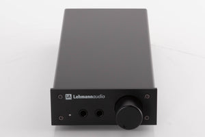 Front view of a used Lehmann Linear Headphone Amplifier in a Black finish