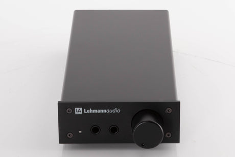 Front view of a used Lehmann Linear Headphone Amplifier in a Black finish