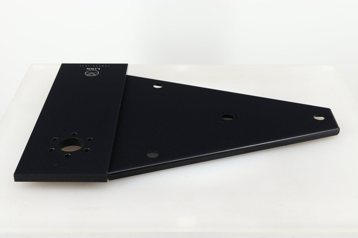 Top of a used Linn Kore For Ekos LP12 Sub Chassis in a black finish