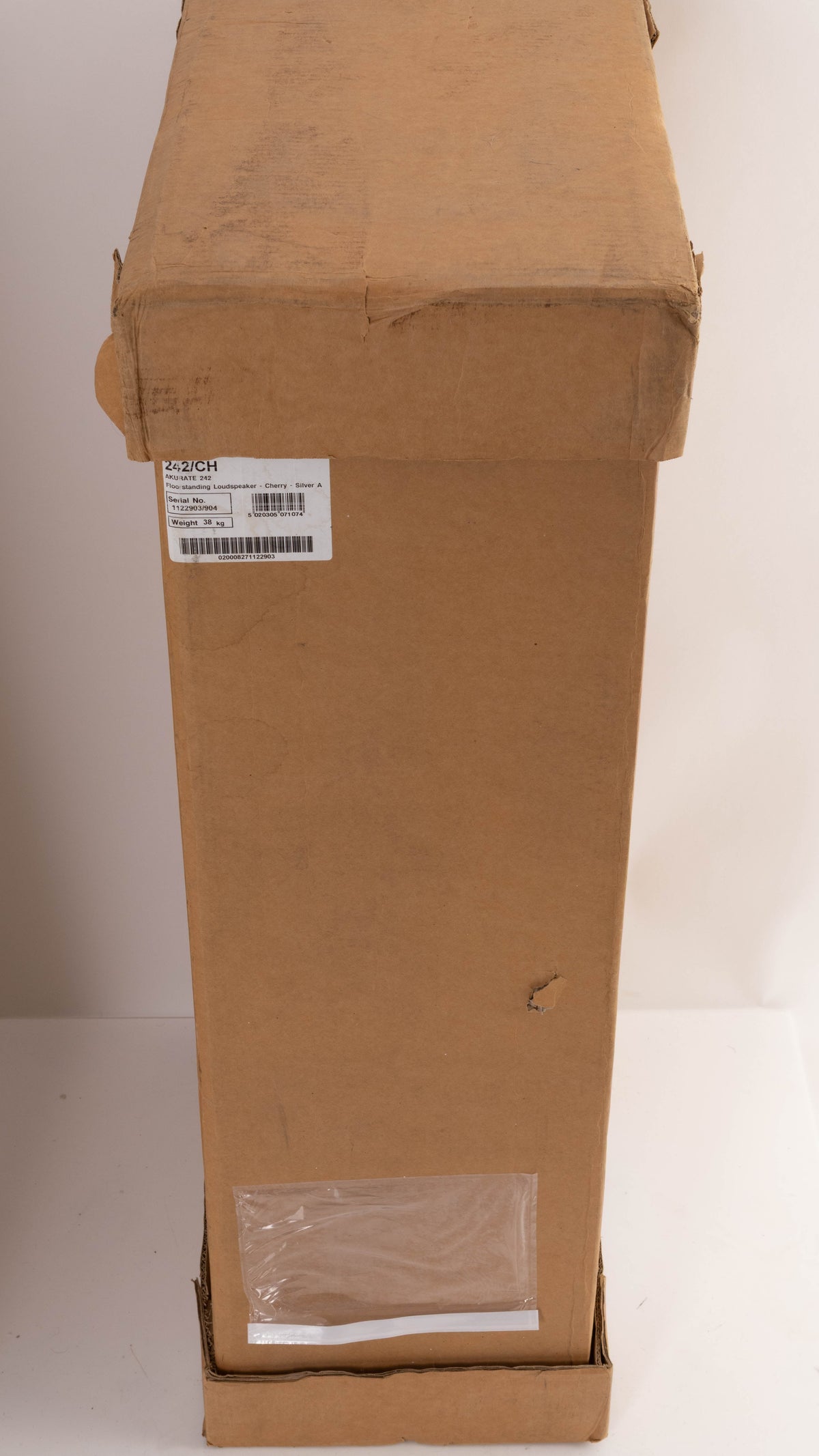 Box for a used Linn 242 Floorstanding Speaker in a Cherry finish